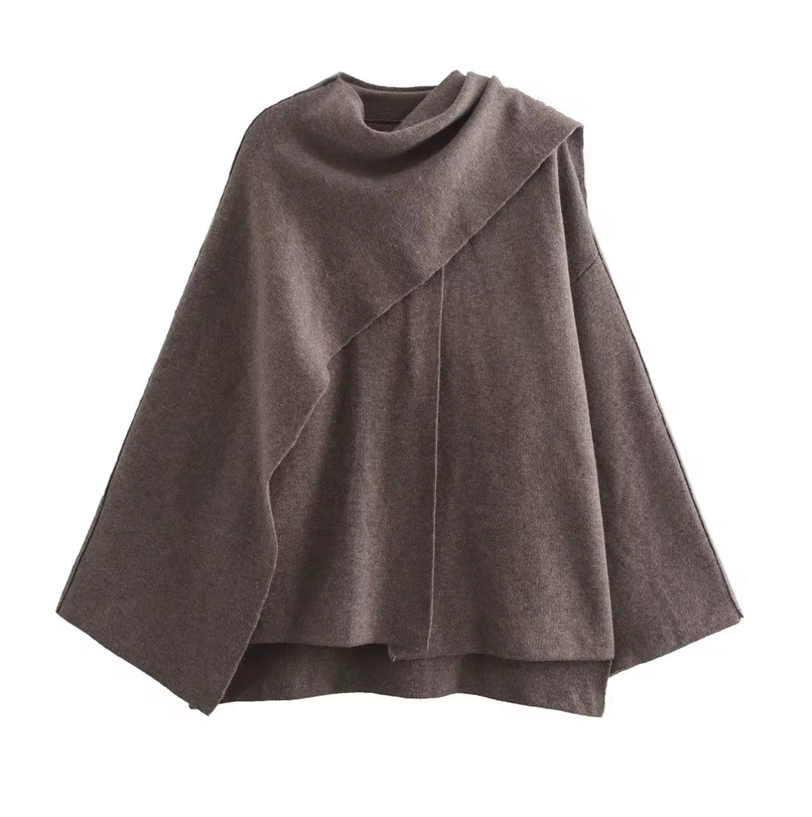 soft long sleeve with open cowl back detail