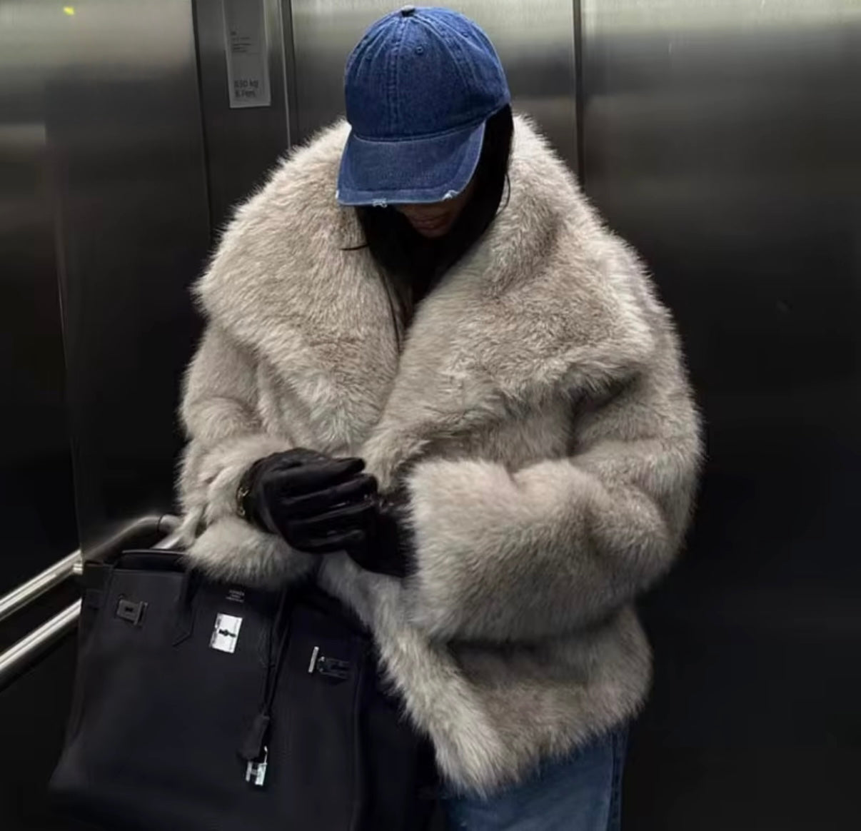 oversized faux fur with soft plush finish