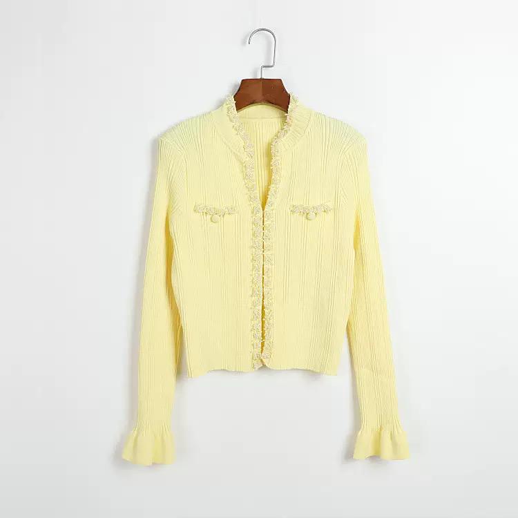 Ruffle Edge Knitted Two-Piece skirt Set