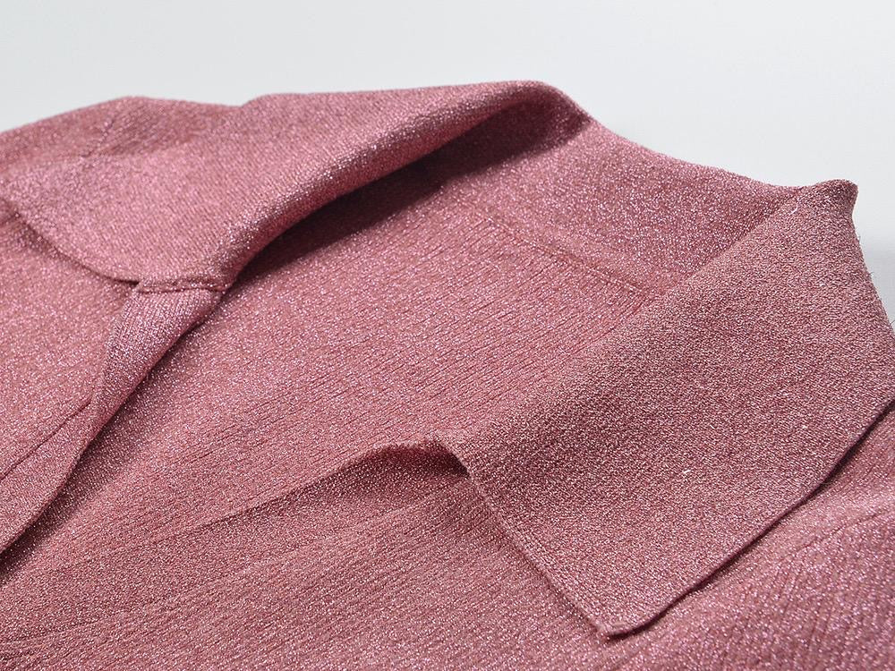 Soft Ribbed A-Line Mini Dress with Button-Down Closure