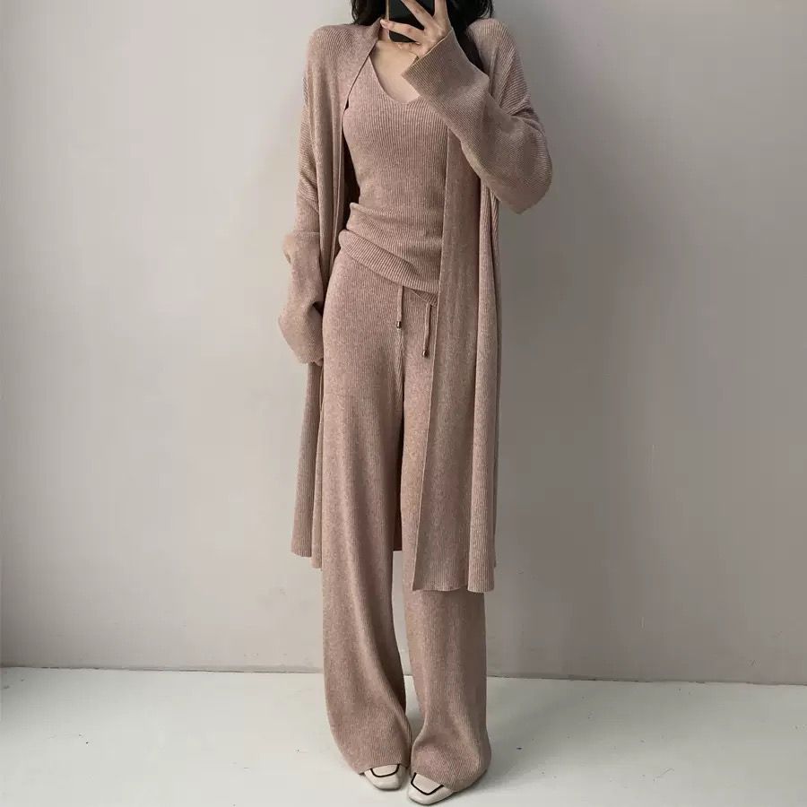 Soft Serenity 3-Piece Ribbed Knit Set