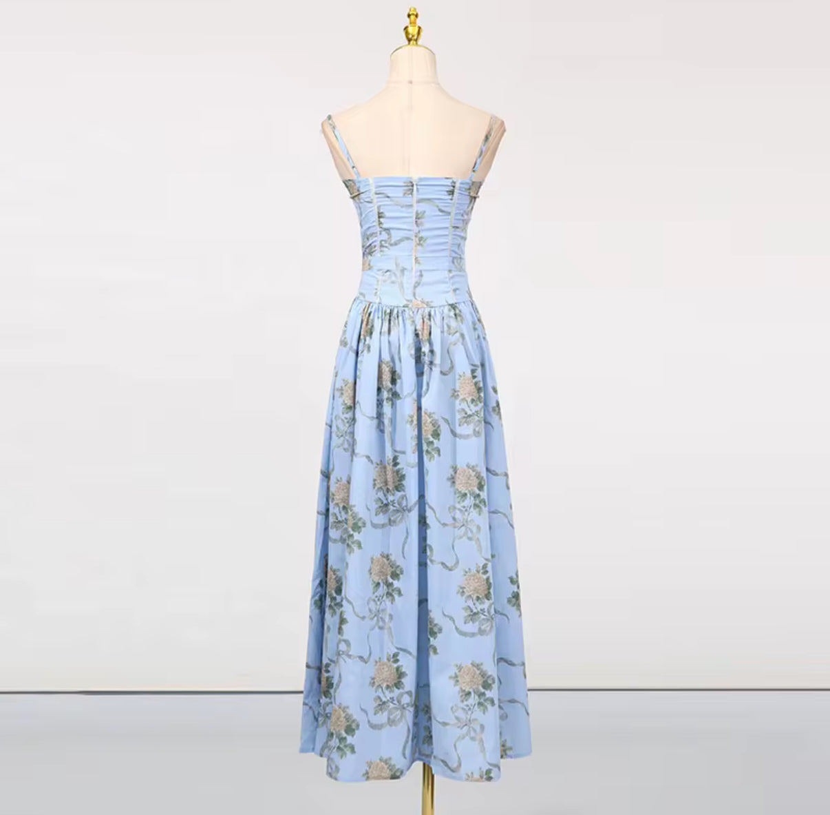 Blue blossom corset dress