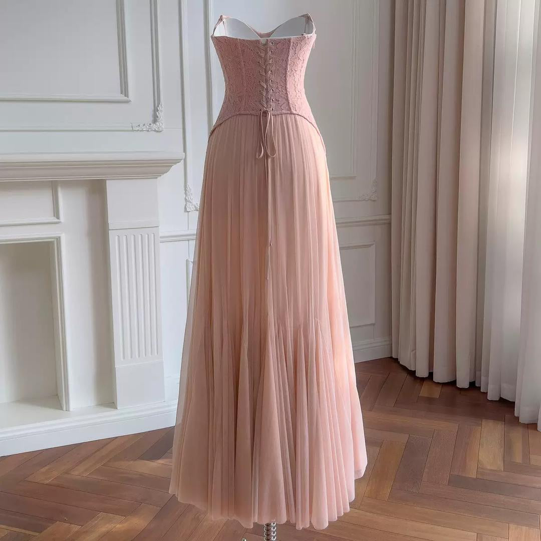 Sweetheart Lace Corset and Flowing Tulle Skirt