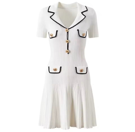 Blush Button-Down Mini Dress