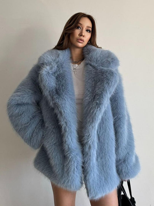 Luxe Frost Faux Fur Coat