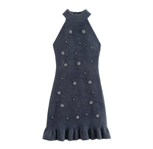 Crystal Knit Mini Dress