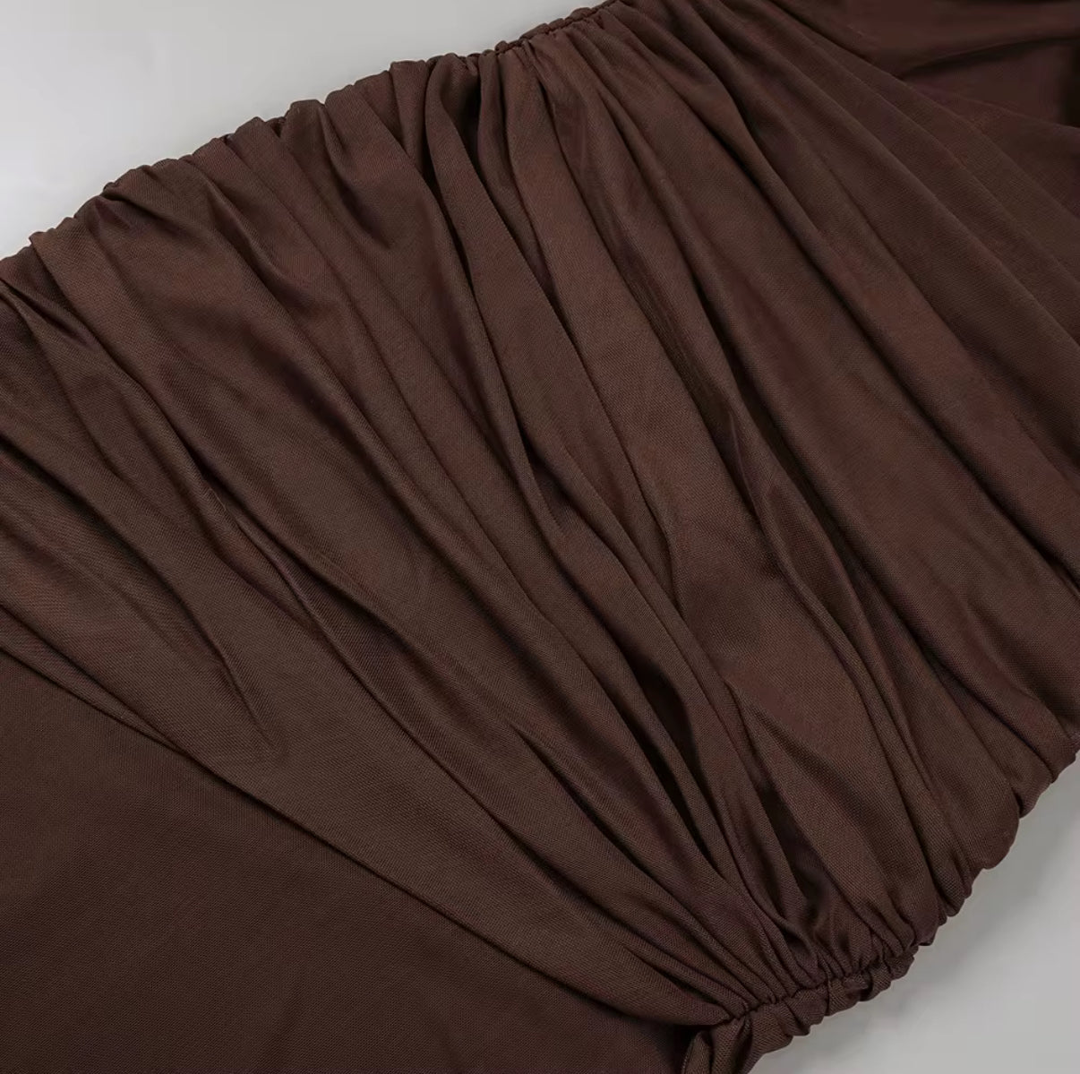 Maxi Evening Dress with Sheer Overlay and Fitted Mini Lining