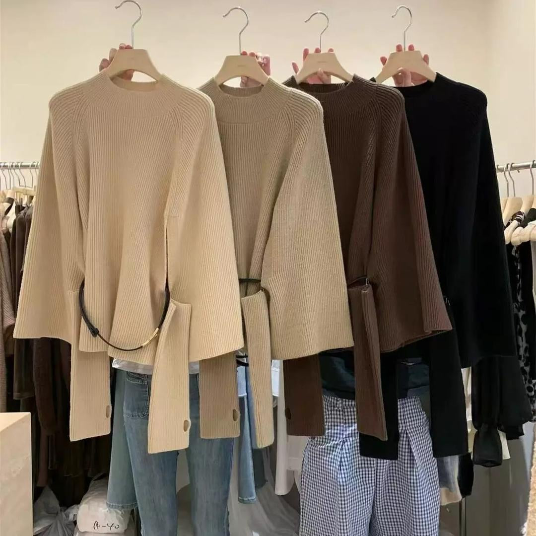 The Milan Knit Belted Sweater