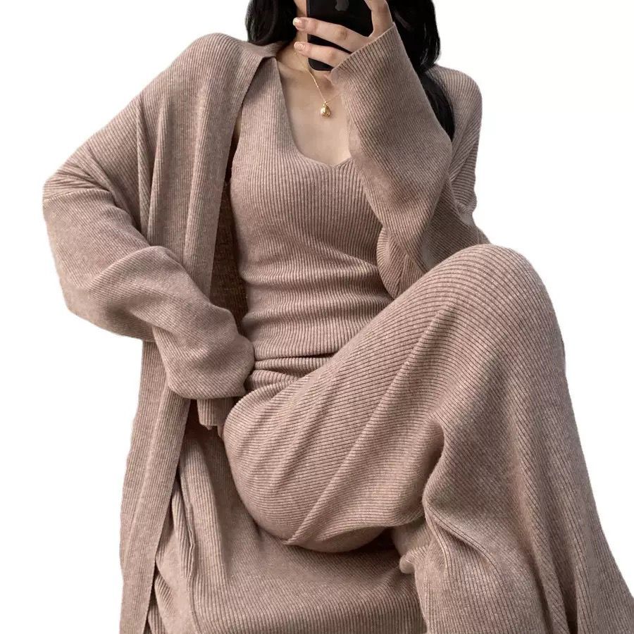 Soft Serenity 3-Piece Ribbed Knit Set