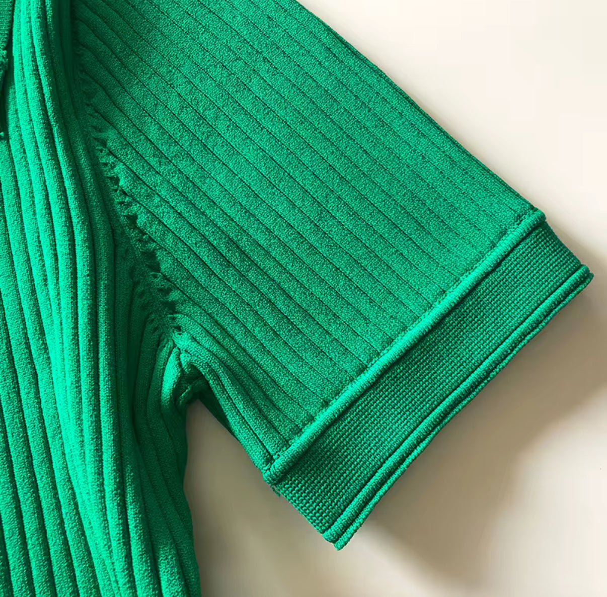 Elegant Ribbed Knit Maxi Dress with Gold Button Front