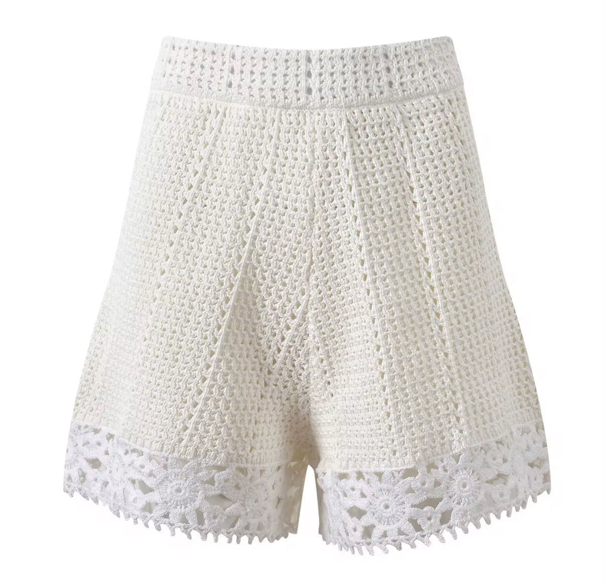 White Crochet Two-Piece Summer Set
