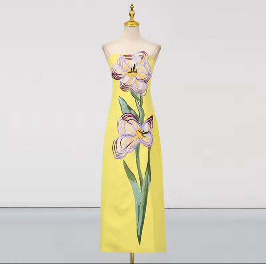 Garden muse strapless dress