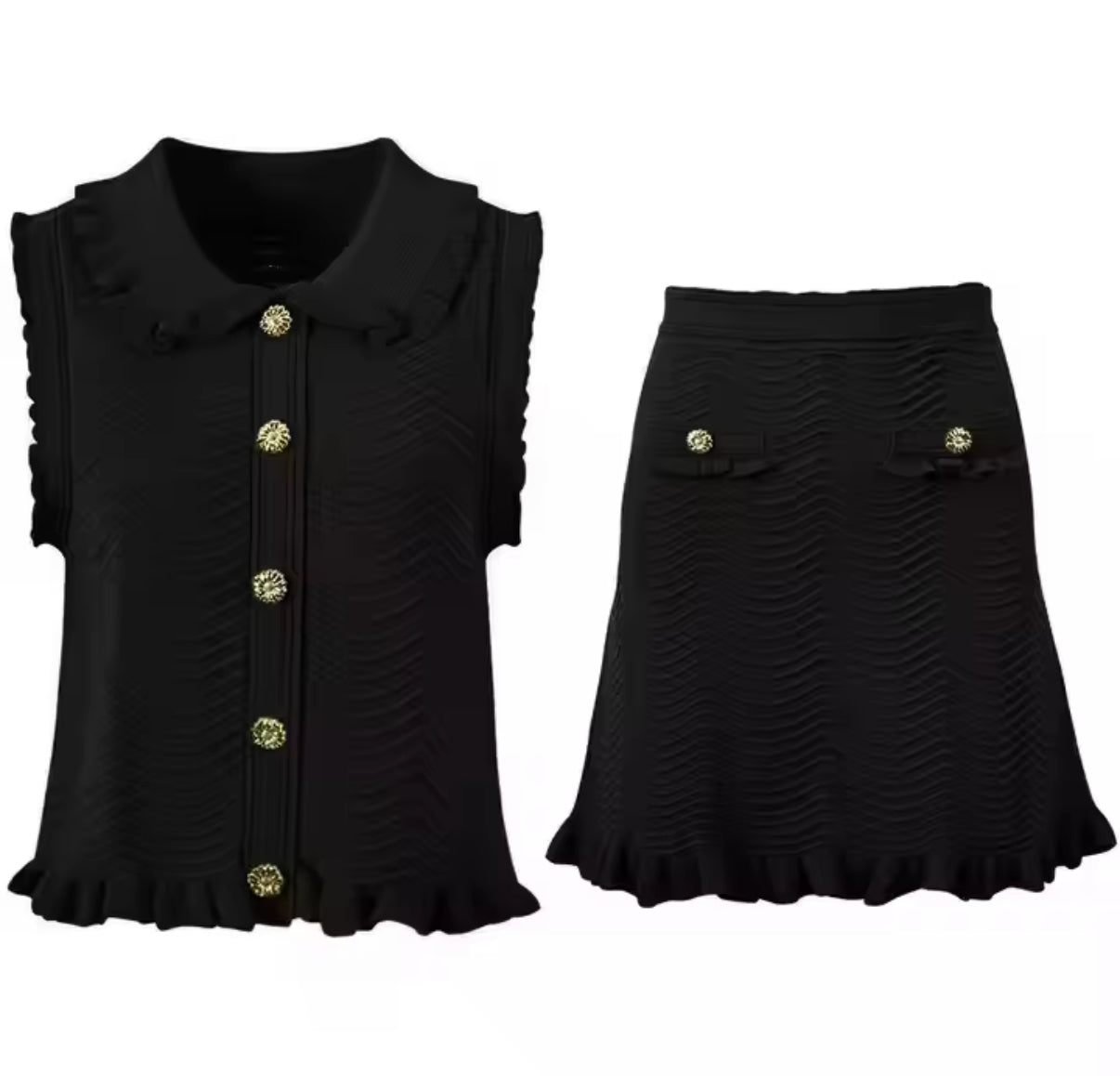 Emerald Ruffle Skirt Set