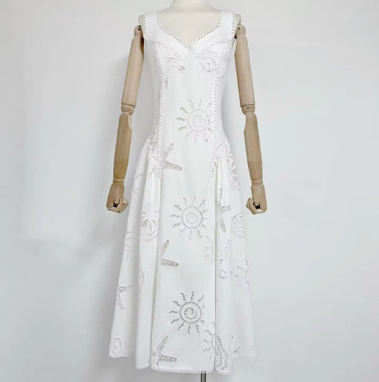 Vintage-Inspired Cutwork Sundress