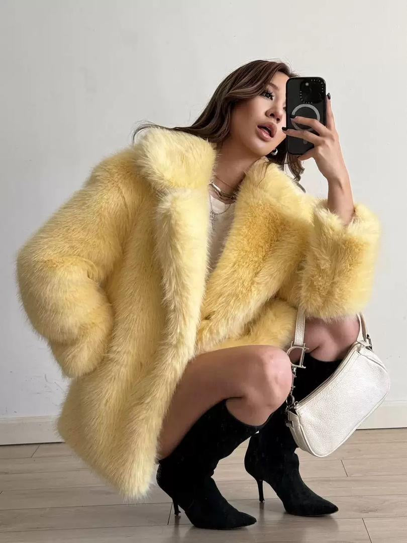 Luxe Frost Faux Fur Coat