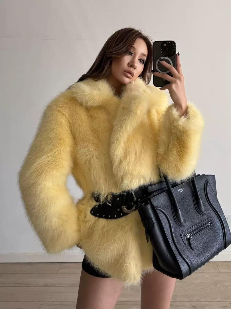 Luxe Frost Faux Fur Coat