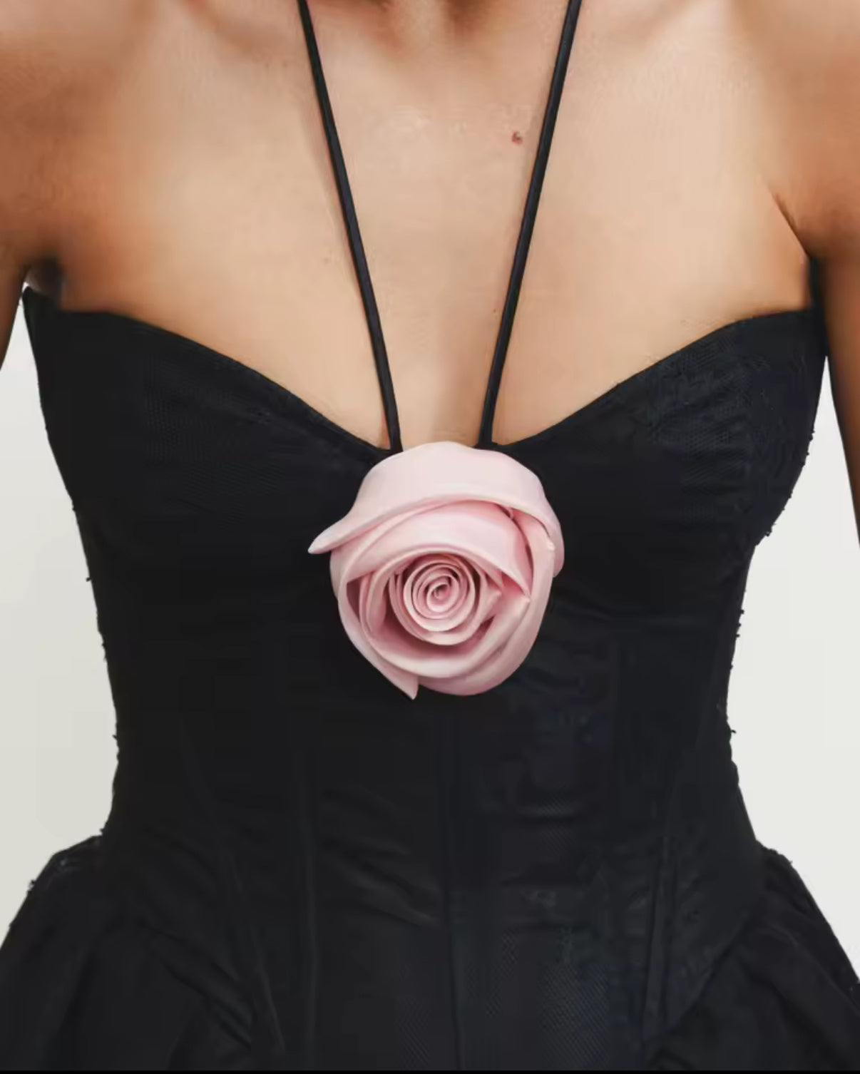strapless corset gown with layered ruffle tiers
