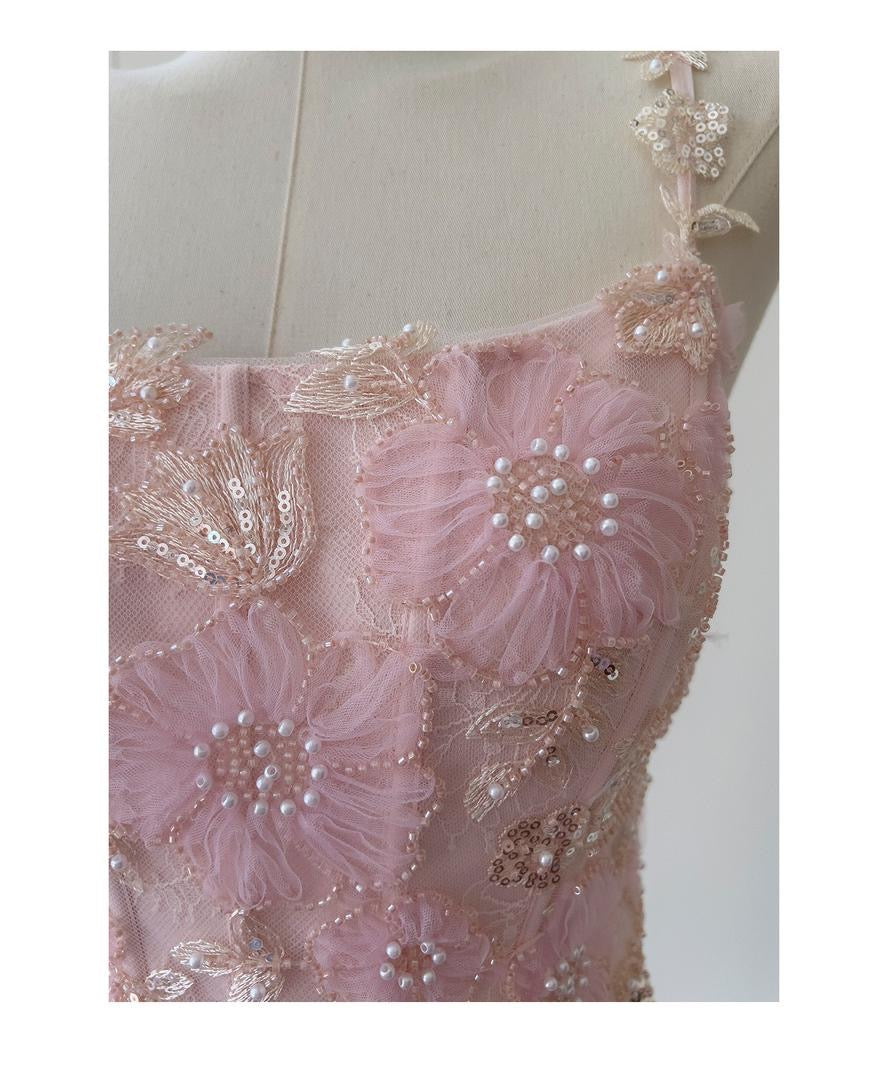 sparkle beading and square neckline dress