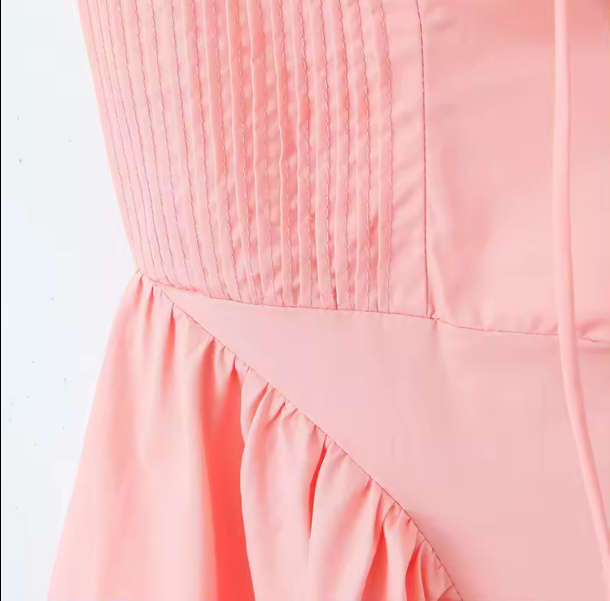 Halter Corset Dress with Ruched Bust