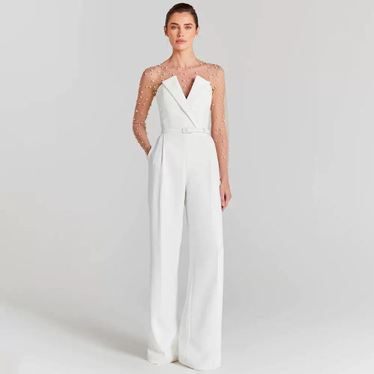 Luna Pearl-Illusion Jumpsuit