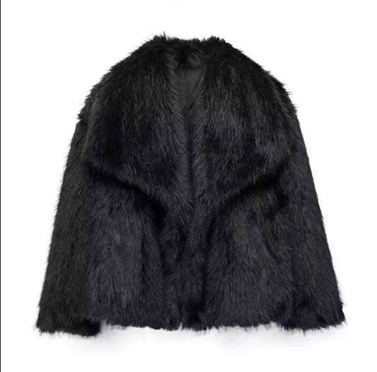 oversized faux fur with soft plush finish