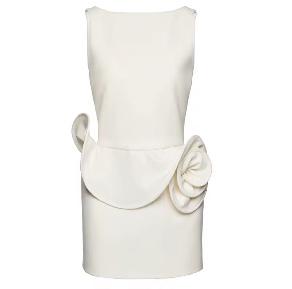 Sculpted Rose Mini Dress