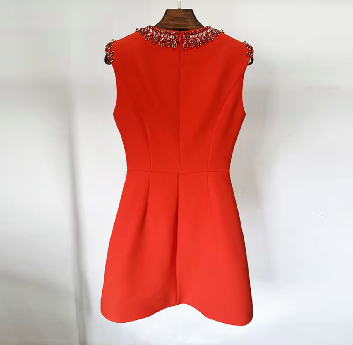 Statement Cocktail mini Dress with Crystal Shoulder