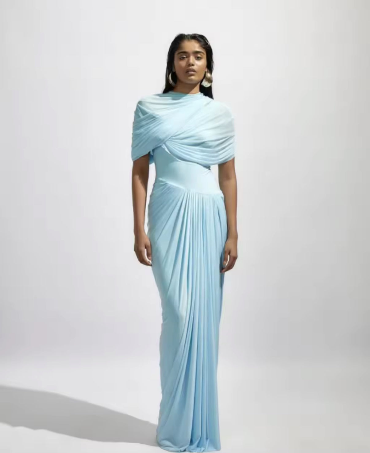 Sky Draped Dress