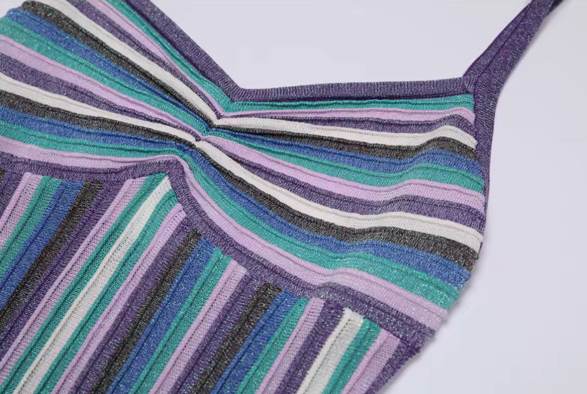 Seaside stripes maxi dress