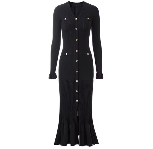 Long knit maxi dress