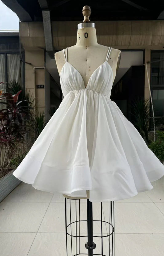 Golden breeze backless mini dress