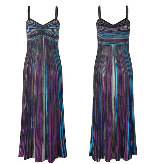 Glitter Ombre Spaghetti Strap Dress