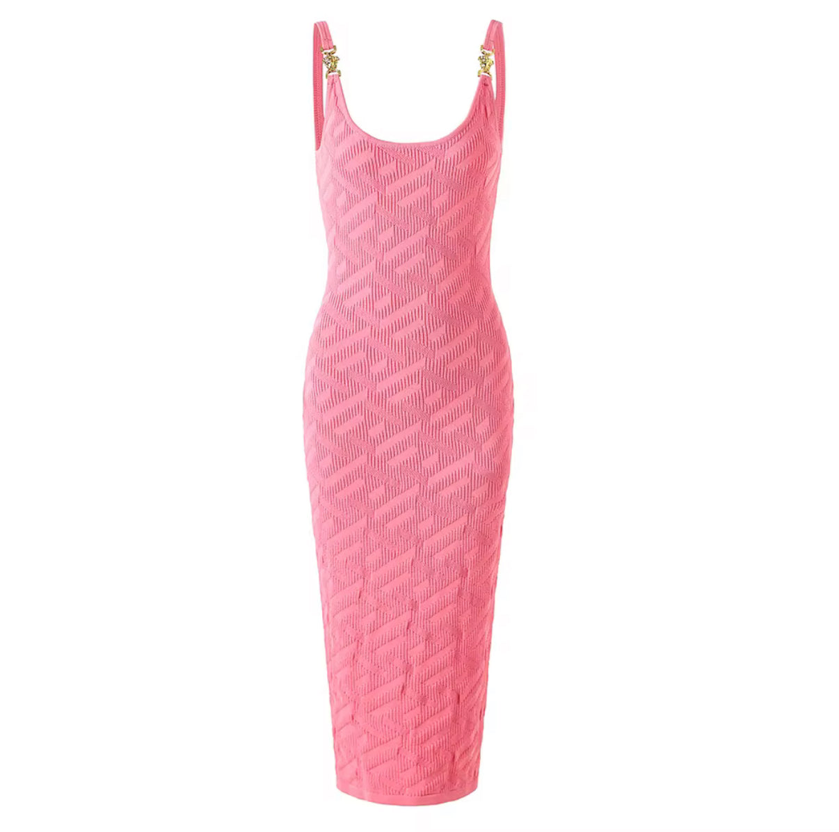 Coral Charm Midi Dress