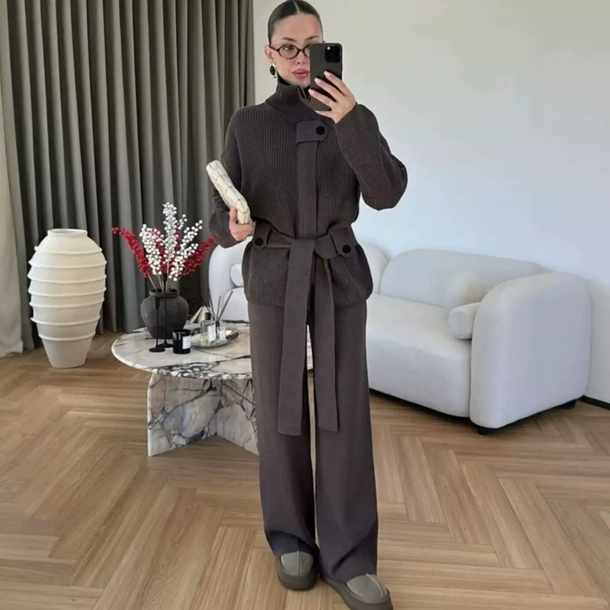 Vienna Belted Knit Set
