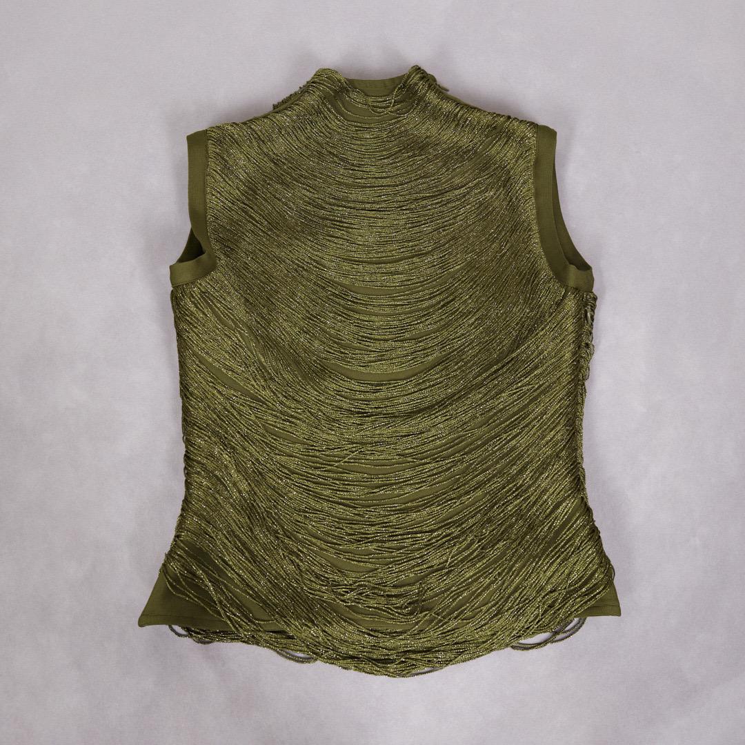 Metallic Drape Halter Set