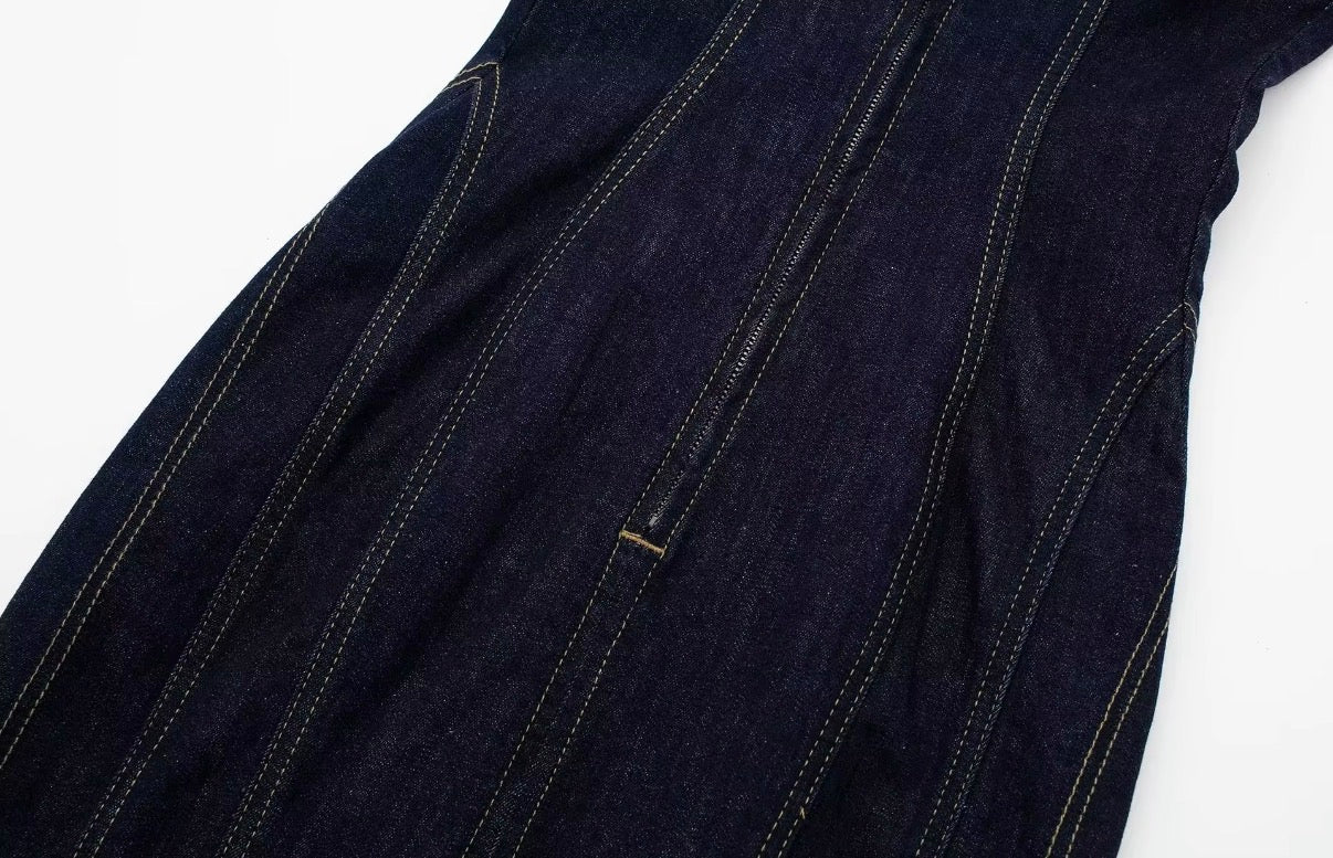 Indigo Corset Maxi Dress