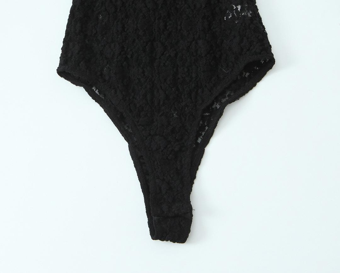 Midnight Lace Bow Bodysuit