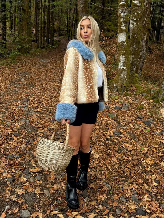 Bambi Fur Collar Jacket