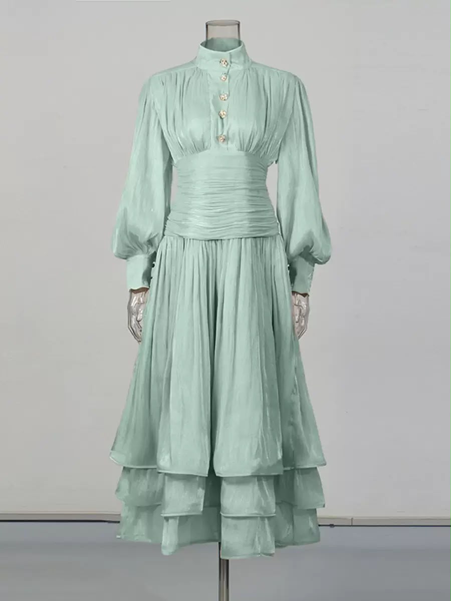Cascade Satin Dress