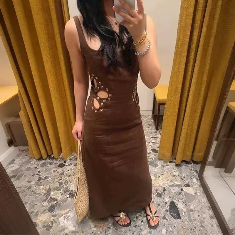 Espresso Eyelet Dress