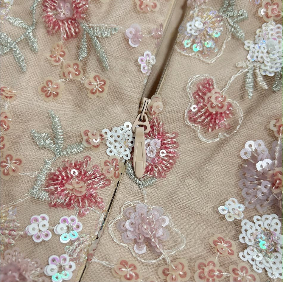 Floral Sequin Bubble Dress