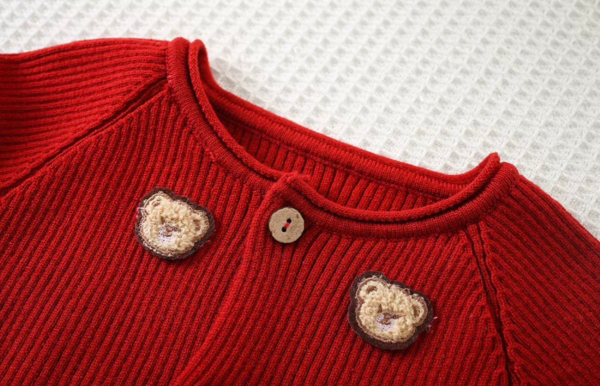Teddy Ruffle Knit Set