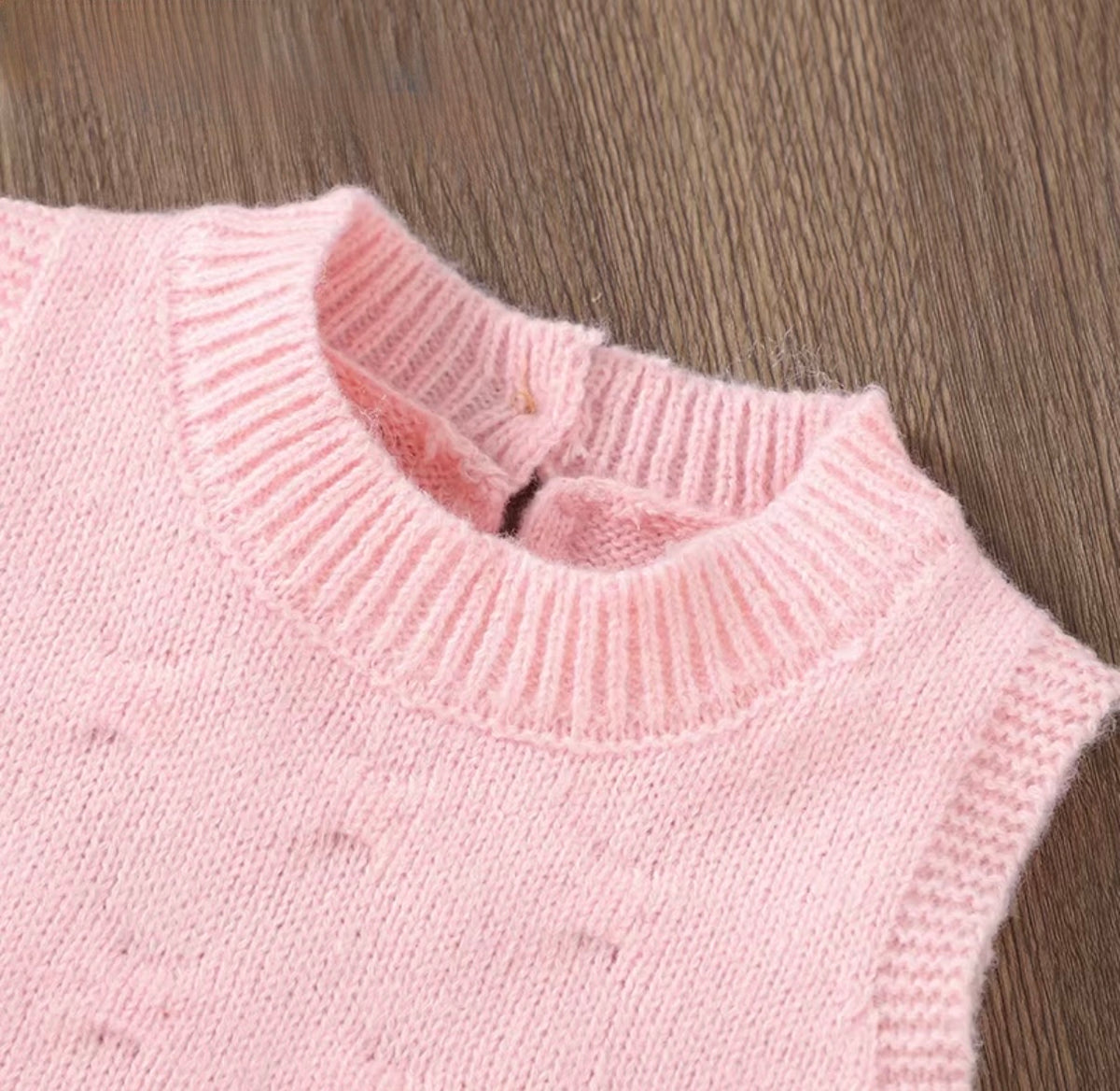 Blush Ruffle Knit Romper Set