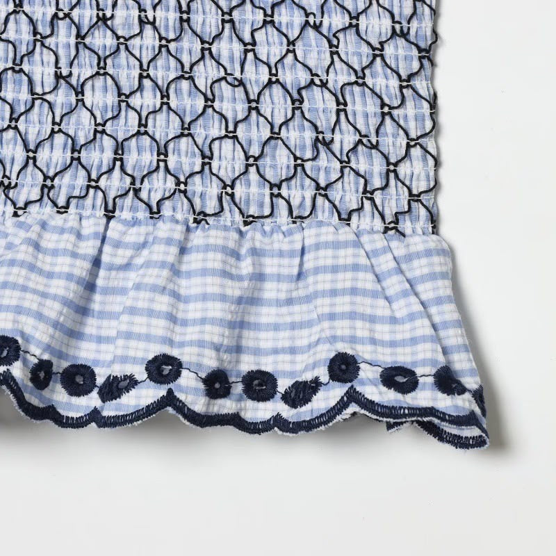 Smocked Embroidered Maxi Set