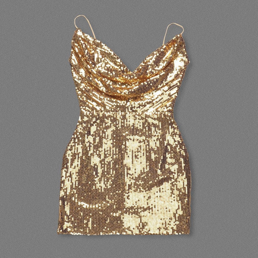 Golden Hour Sequin Mini Dress