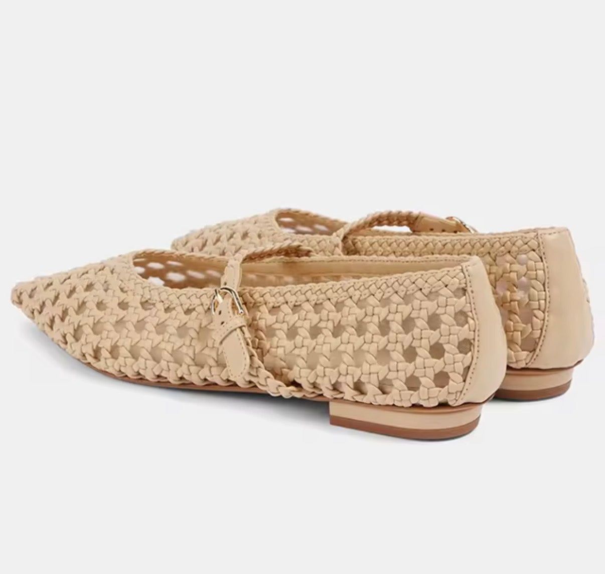Braided Mesh Mary Jane Flats