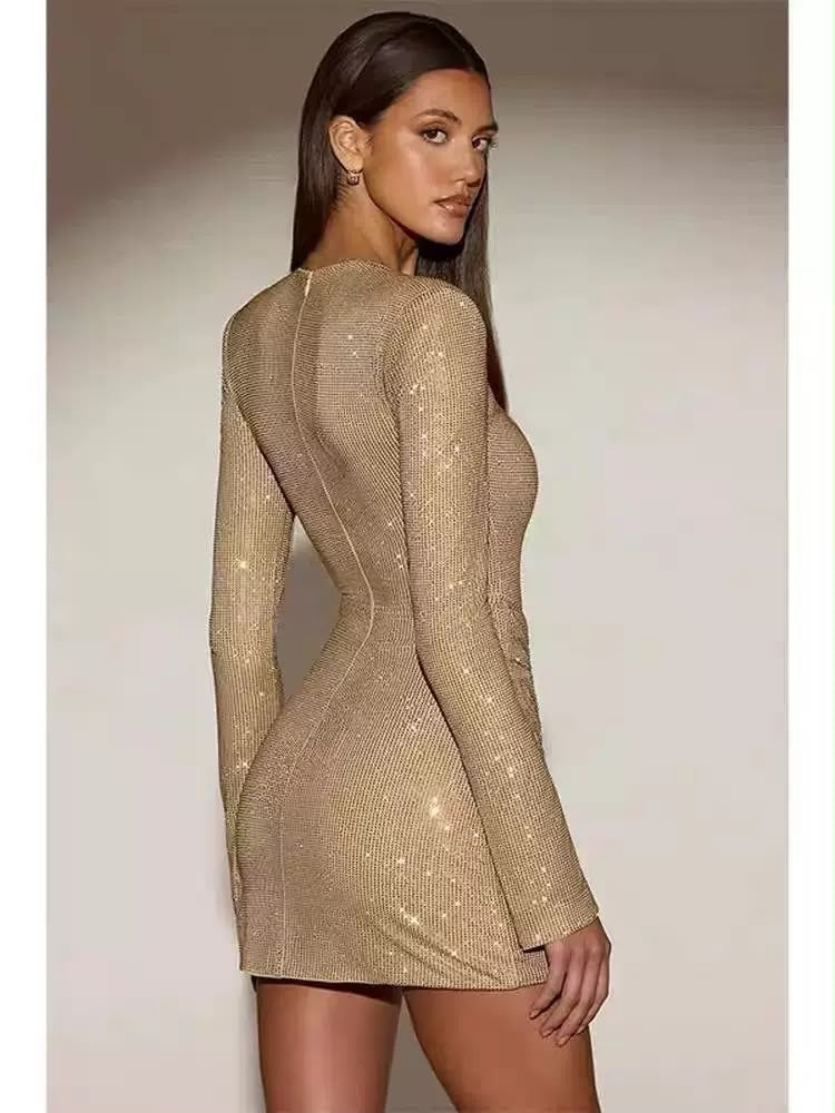 Golden Hour Crystal Mini Dress