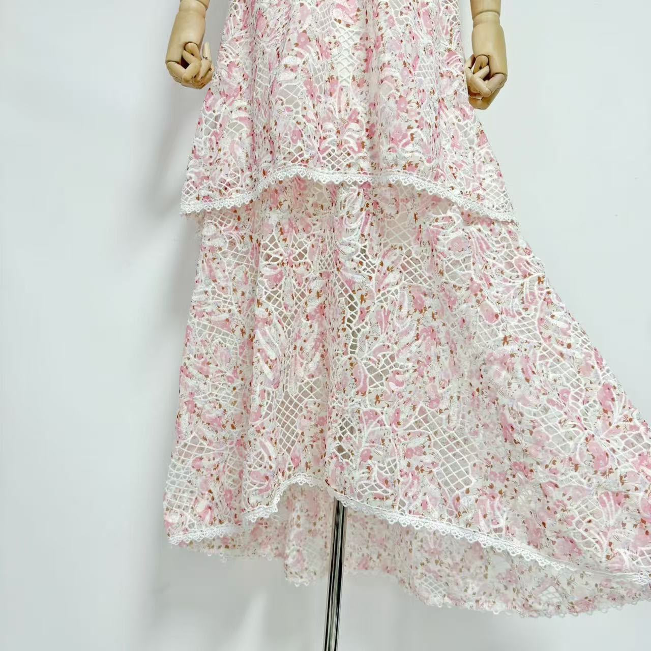 Bloom Cascade Lace Maxi Dress