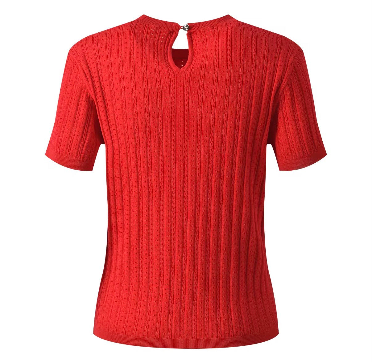 Scarlet Cable Knit Tee