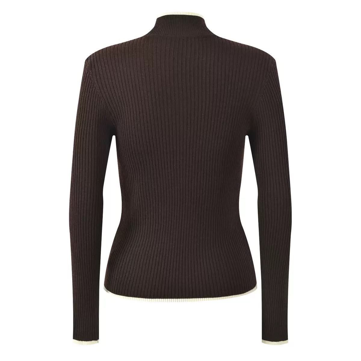 Monaco Contrast Ribbed Turtleneck